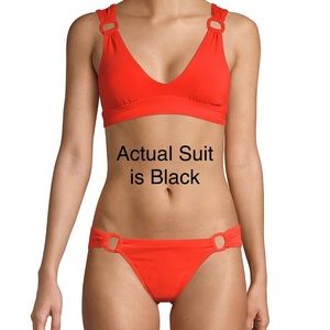 Robin Piccone black Bikini with Ring Details